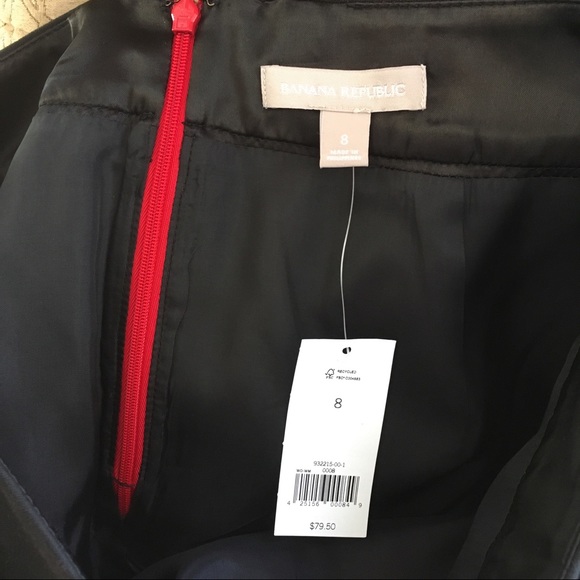 NEW Banana Republic Black & Leopard Skirt Sz 8 NWT - Picture 7 of 7